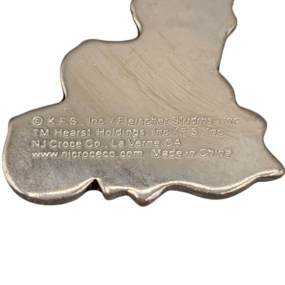 Betty Boop Motorcycle Dangle Earrings By NJ Croce Co Silver Tone Enamel Design - Picture 6 of 6